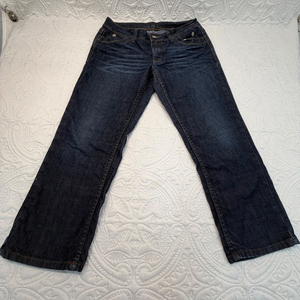 US Polo Assn Womens Dark Wash Straight Leg Jeans Size 10 Embroidered Pockets